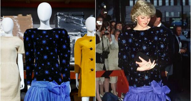 Šatník princezny Diany jde na dračku: Šaty s hvězdami se prodaly za 26 milionů korun