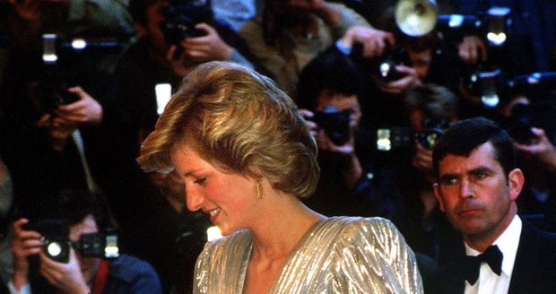 Princezna Diana na premiéře bondovky Vyhlídka na vraždu v roce 1985.