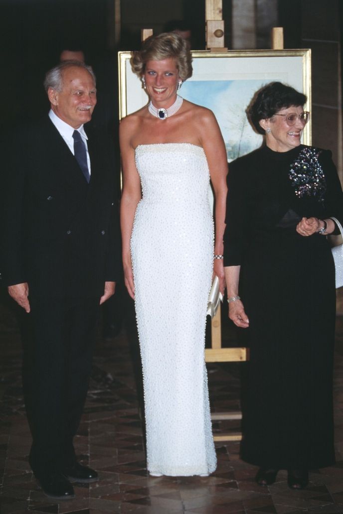 Princezna Diana během návštěvy Budapešti v roce 1991