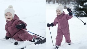 Švédská následnice trůnu oslavila třetí narozeniny na sněhu