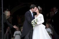 Svatba princezny Eugenie: Pády na schodech i něžnosti mezi svatebčany