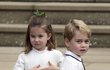 Princ Georgo a princezna Charlotte na svatbě princezny Eugenie