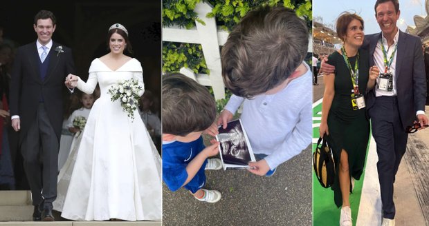 Princezna Eugenie čeká třetí miminko.