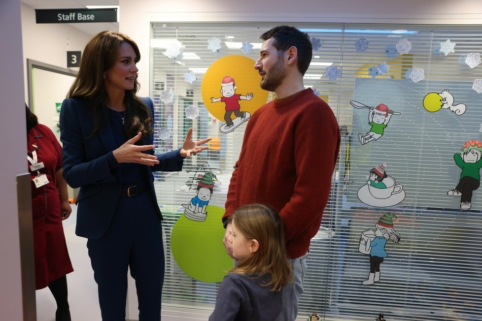 Kate na návštěvě dětské nemocnice Evelina v Londýně