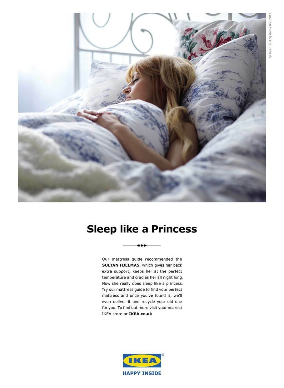 „Spěte jako princezna.“ Xenia si vydělala i reklamou na matraci IKEA.