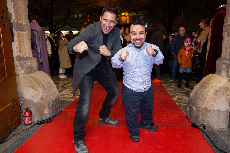 Premiéra filmu Princezna zakletá v čase 2 - Martin Písařík s Jakubem Ouvínem.