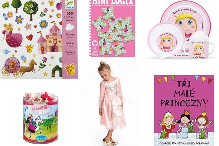 Nejlepší dárky s princeznami: Panenky, domečky, omalovánky, razítka i šaty