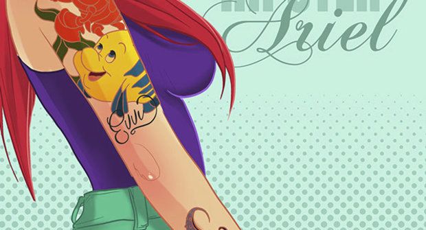 Ariel Hipsterka a tetovaná Sněhurka? Trochu jiné princezny od Disneyho