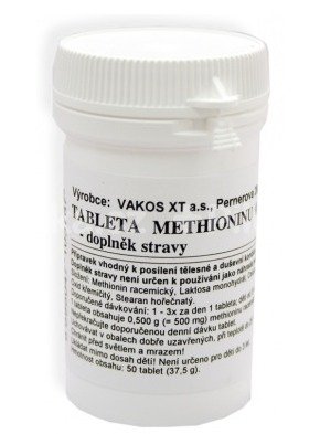 Tableta methioninu, 188 Kč. Koupíte na www.pilulka.cz.