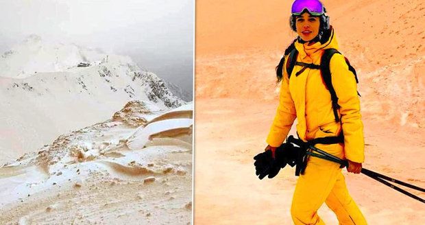 Oranžový sníh šokoval lyžaře, východní a jihovýchodní Evropu změnil na Mars