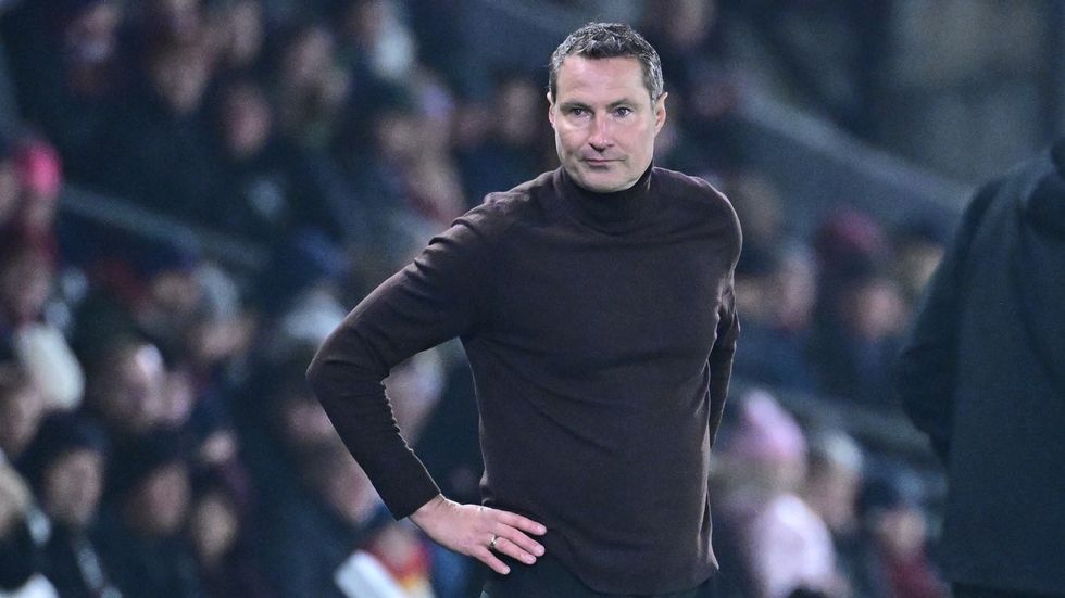 Brian Priske během zápasu proti Pardubicím