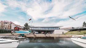 Návrh revitalizace podolského přístaviště, který nechala vypracovat skupina v čele s Českým Yacht Klubem
