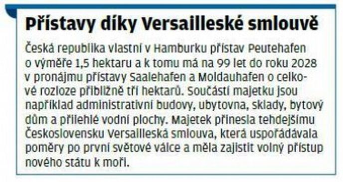 Přístavy díky Versaillské smlouvě