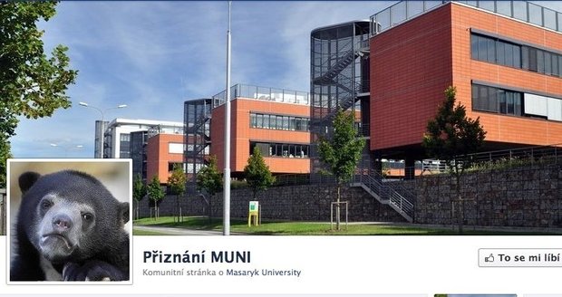 Facebooková stranka Přiznání Masarykovy univerzity