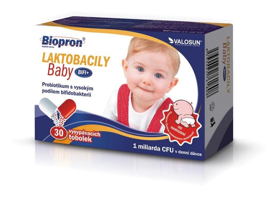 Biopron LAKTOBACILY Baby BiFi+ tob. 30, 30 tabletek běžně v prodeji za zhruba 140 korun