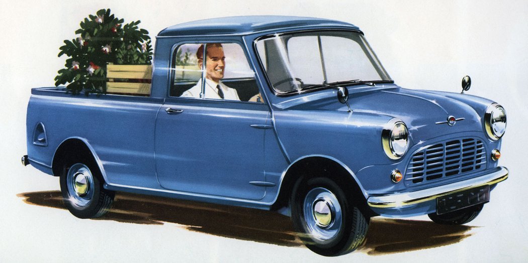 V září 1960 se na prodlouženém podvozku Morrisu Mini 850 objevila uzavřený celokovová dodávková verze a roztomile působící malý pick-up.