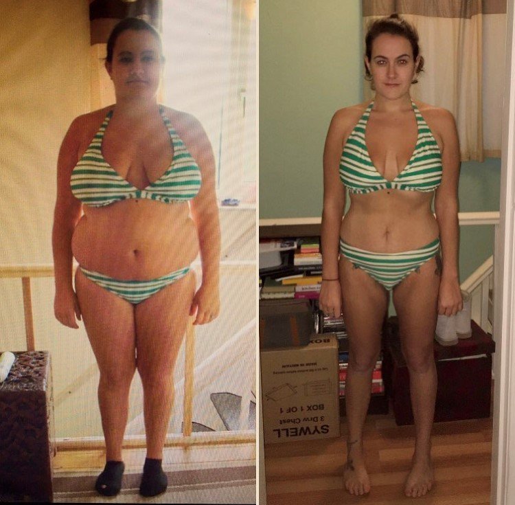 V nejhorším období Natalie vážila osmadevadesát kilogramů.