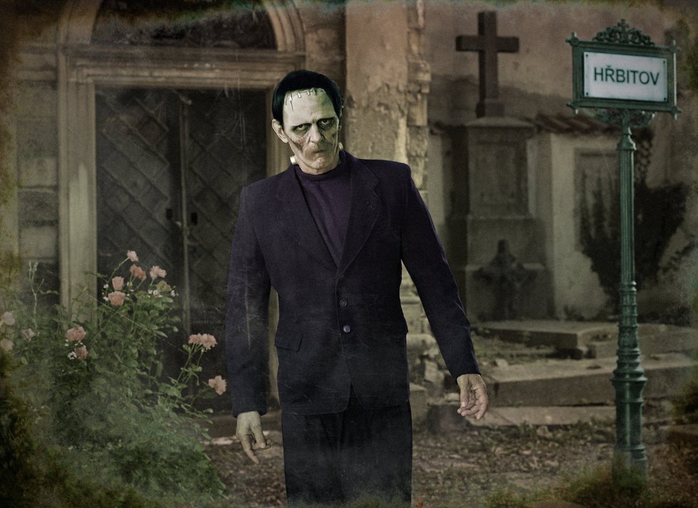 Jiří Schmitzer jako monstrum z filmu Frankenstein
