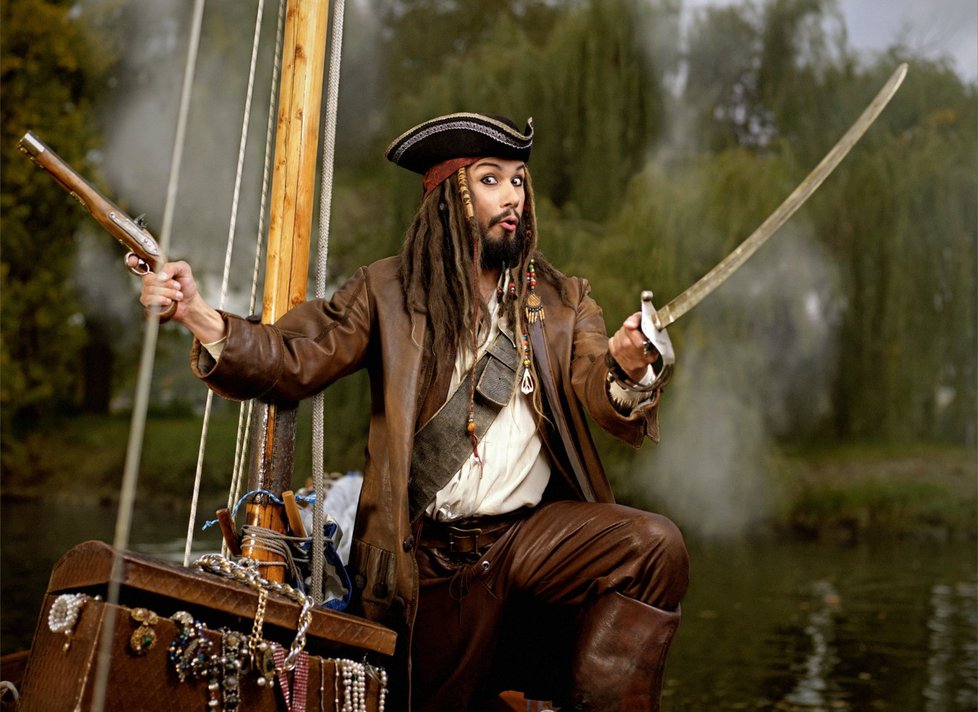Pavel Liška jako kapitán Jack Sparrow