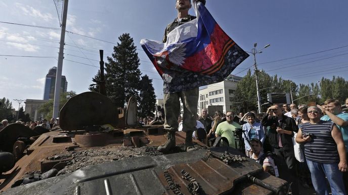 Proruský separatista v Doněcké oblasti