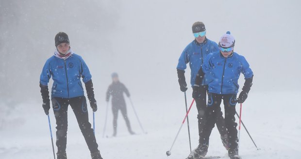 Zimní počasí a biatlonisté v Česku (prosinec 2021)
