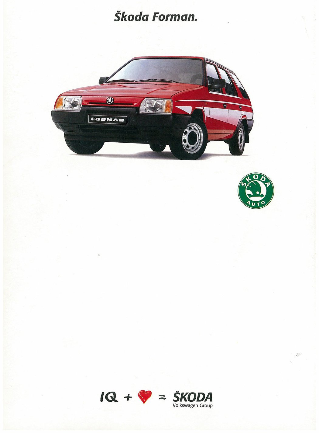 Prospekt Škoda Forman (1993)