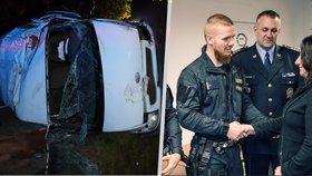 Policisté zachránili život řidiči po dopravní nehodě: Dojemné poděkování rodiny.