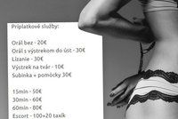 Studentky si prostitucí vydělají i 100 tisíc! Podívejte se na jejich ceník