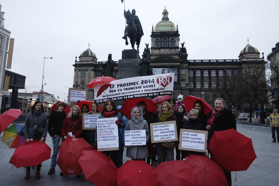 Pochod proti násilí na sexuálních pracovnicích v roce 2014