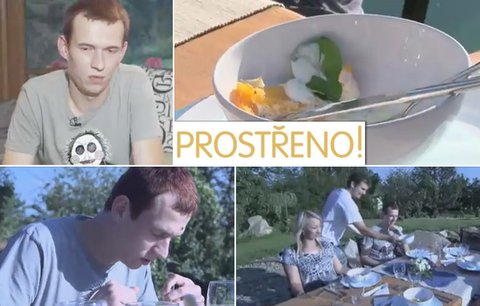 Prostřeno! Hostitel soupeřům spálil jazyky hned při předkrmu