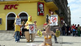 Protest před KFC