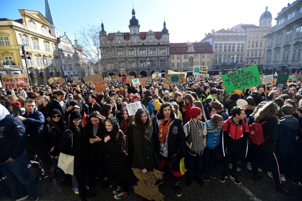 Studenti v Praze se připojili k celosvětové protestní akci