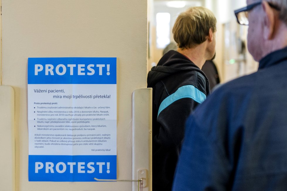 Lékaři v úterý protestují kvůli stávajícím podmínkám ambulantní péče.