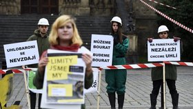 Protest proti prolomení těžebních limitů