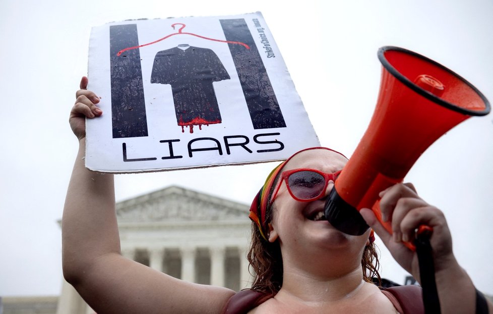 Protesty proti zákazu potratů v USA (23.6.2022)