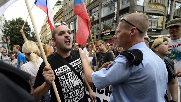 Protest proti imigrantům (červenec 2015)