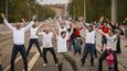 Protest proti zbourání Libeňského mostu