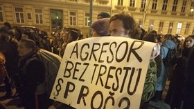 Přibližně 150 osob ve čtvrtek večer na demonstraci před budovou Krajského soudu v Brně protestovalo proti chybnému justičnímu systému, který nedostatečně postihuje sexuální násilí.