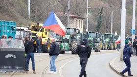 Protest zemědělců v Praze (7. 3. 2024)