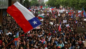 Protestů v Chile se zúčastnilo na milion lidí.