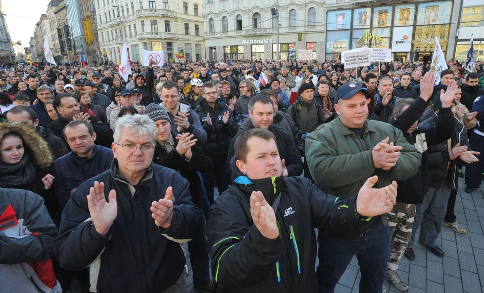 Protiuprchlický protest v Brně (6. února 2016)