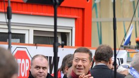 Tomio Okamura na Václavském náměstí: Protiuprchlické protesty 6. 2. 2016