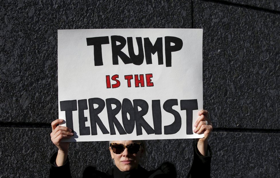 Protesty proti migračním příkazům amerického prezidenta Donalda Trumpa