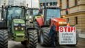 Protesty zemědělců v Praze 