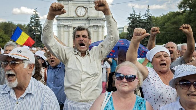 Protesty v Moldavsku - ilustrační foto