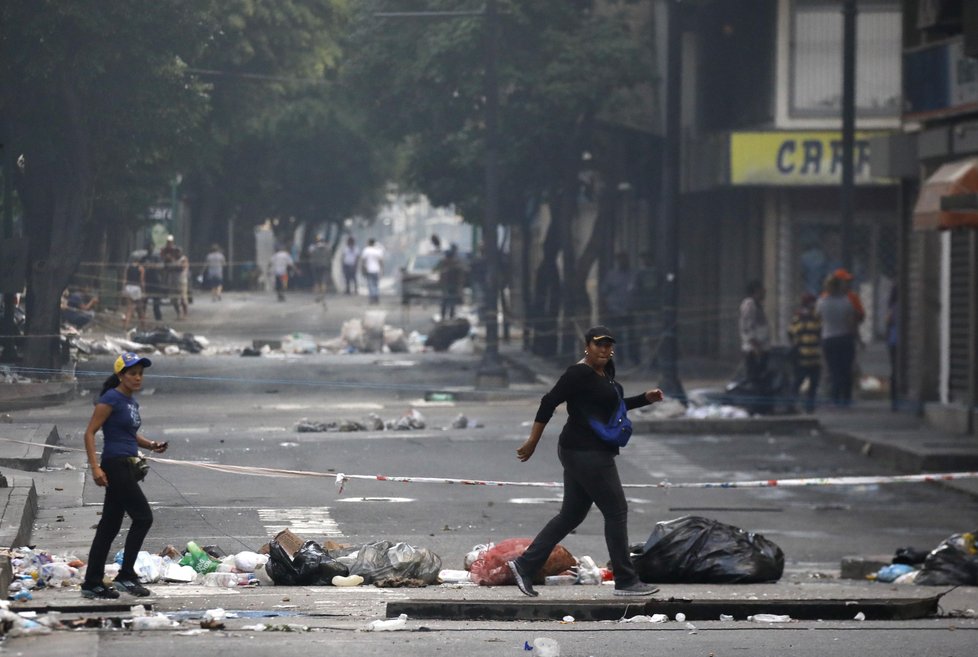 Protesty v hlavním  městě Caracas