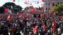 Protivládní demonstrace v Římě Protivládní demonstrace v Římě