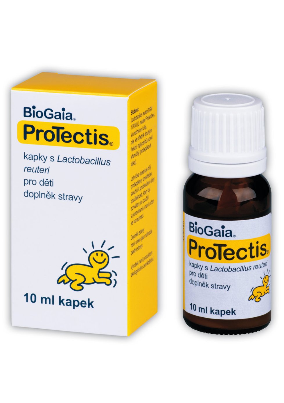 Nové termostabilní kapky BioGaia ProTectis 10 ml s patentovaným probiotickým kmenem mléčné bakterie Lactobacillus reuteri Protectis seženete v lékárnách.