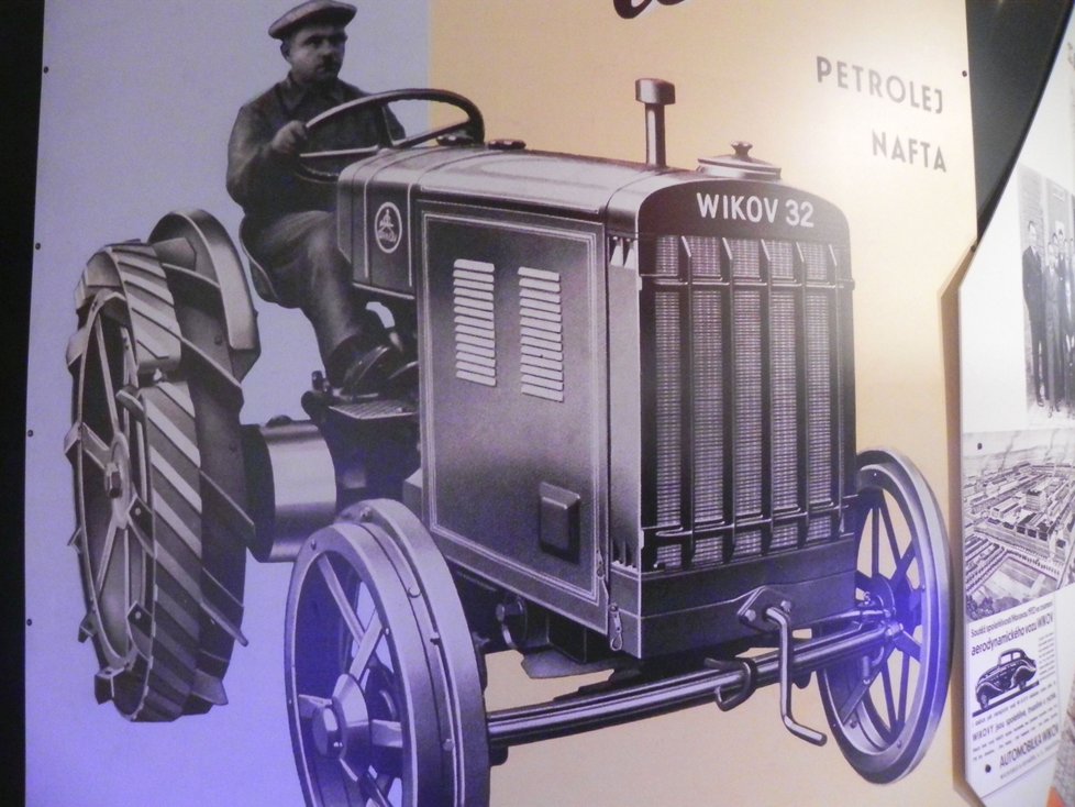 Prostějovská továrna Wikov vyráběla proslulé traktory.