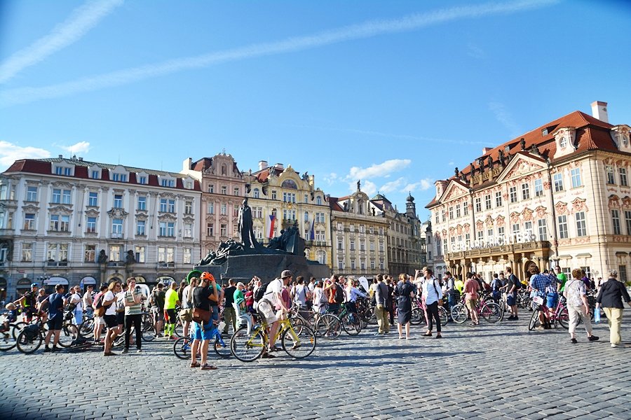 Průvod vyšel ze Staromáku směrem k Vodičkově ulici.